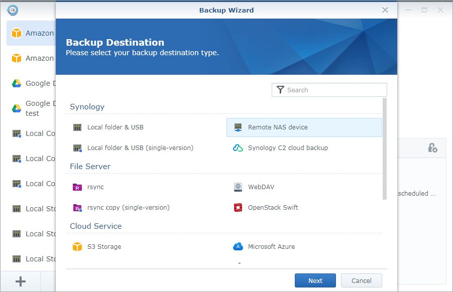 如何使用 Hyper Backup 将数据备份到远程 Synology NAS 或文件服务器