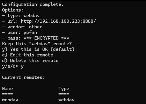 Windows下用rclone命令行方式将webdav映射为本地盘并开机启动